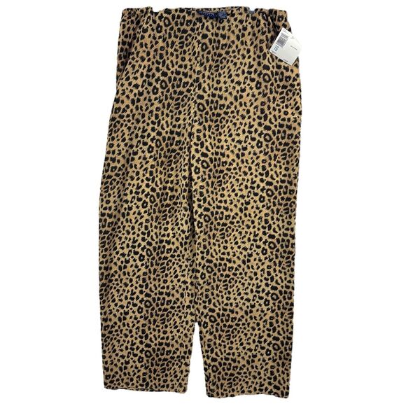 Liz Claiborne Lizsport Cheetah Leopard "Into the Wild" Lightweight Pants Bottoms - Picture 1 of 5